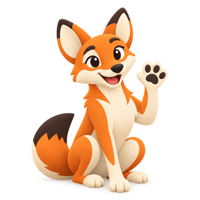 Dega, the Ethiopian wolf cub, waving